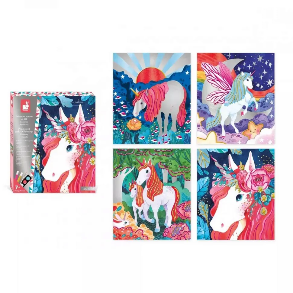 Peinture Nacrée et 3D Licorne - Janod