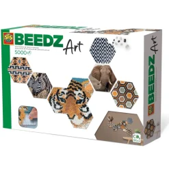 Perles à repasser : Beedz Art - Hex tiles safari - SES Creative
