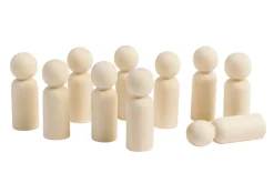 Personnes en bois set de 10 moyens - Eduplay