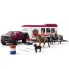 Pick-up et sa grande remorque équestre - Schleich