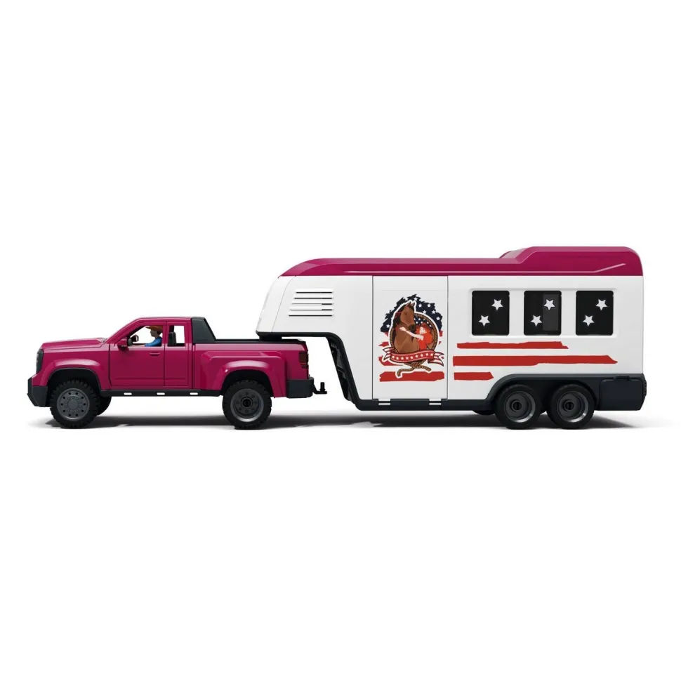 Pick-up et sa grande remorque équestre - Schleich
