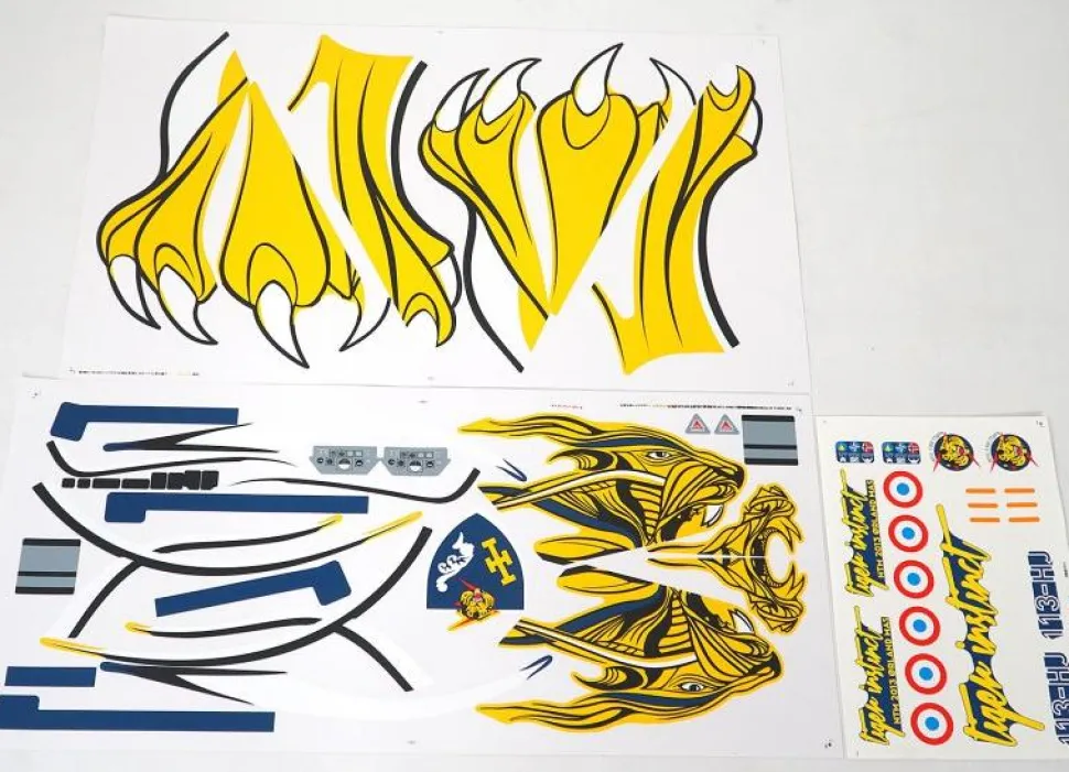 Planche d'autocollants Rafale EDF 80mm - FMS