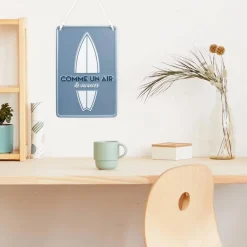 Plaque Métal 3D AIR DE VACANCES, 20x30cm - RueDeLaFete