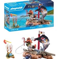 Playmobil 71794 : Pirate avec radeau flottant, canons et trésor - Playmobil