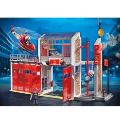 Playmobil 9462 City Action : Caserne de pompiers avec hélicoptère - Playmobil