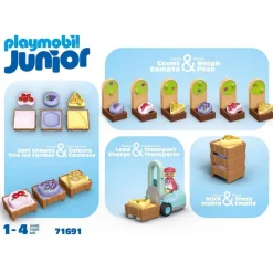 Playmobil Junior 71691 : Etal de fruits et légumes bio - Playmobil