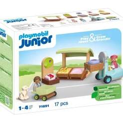 Playmobil Junior 71691 : Etal de fruits et légumes bio - Playmobil