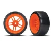 Pneus + Jantes Arriere Orange 1,9 Drift (2) - Traxxas - Traxxas