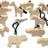 Porte-clefs figures bois animaux, set de 12 - Eduplay