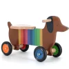 Porteur en bois : Chien multicolore - Vilac