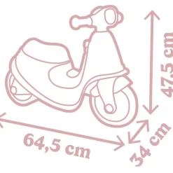 Porteur scooter rose clair - Smoby