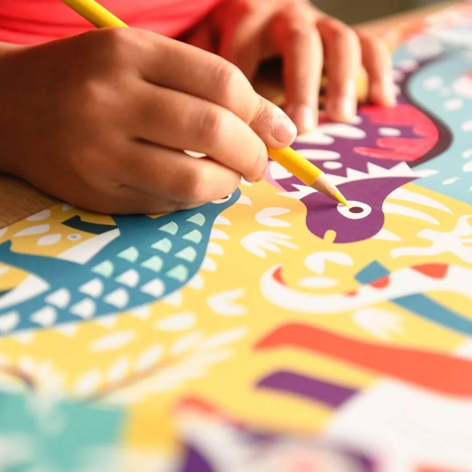 Poster à colorier : Dinosaures - Poppik