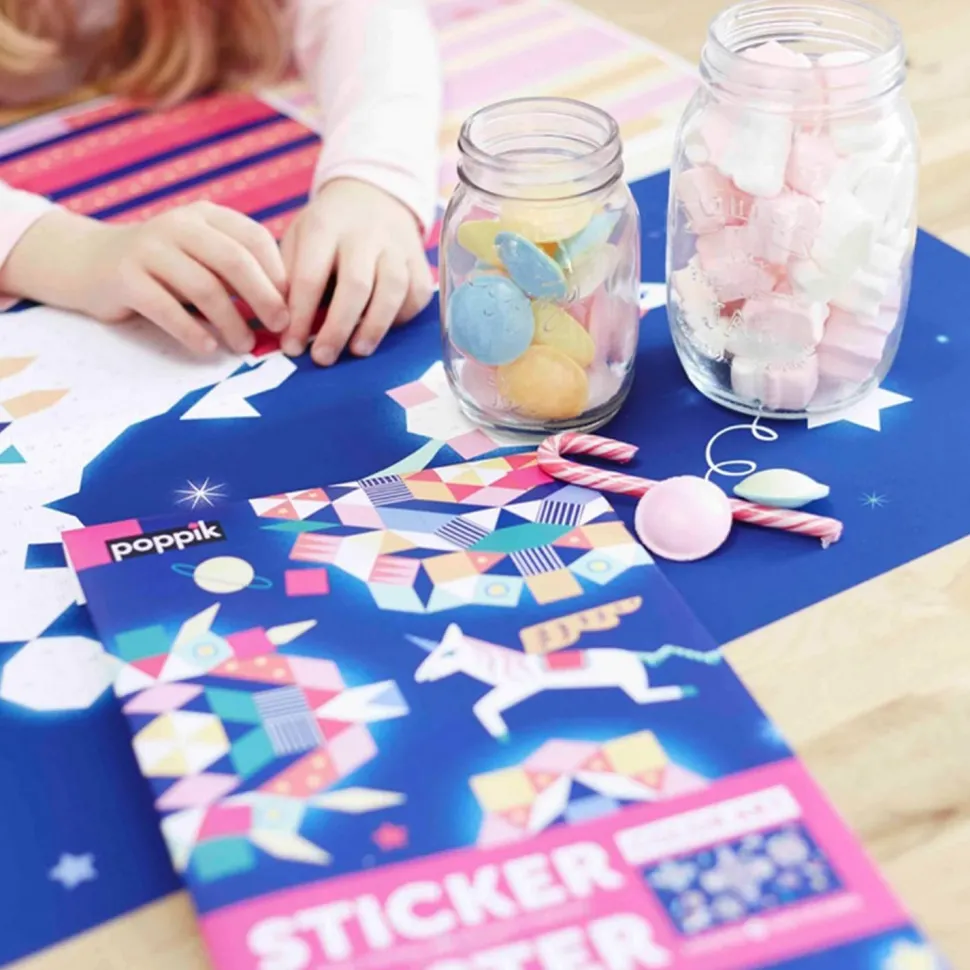 Poster créatif + 1000 stickers : constellation - Poppik