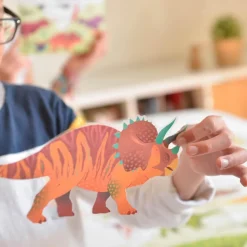 Poster pédagogique et stickers : Dinosaures - Poppik