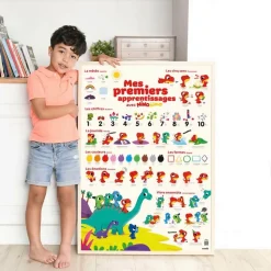 Poster pédagogique et stickers : premiers apprentissages - Poppik