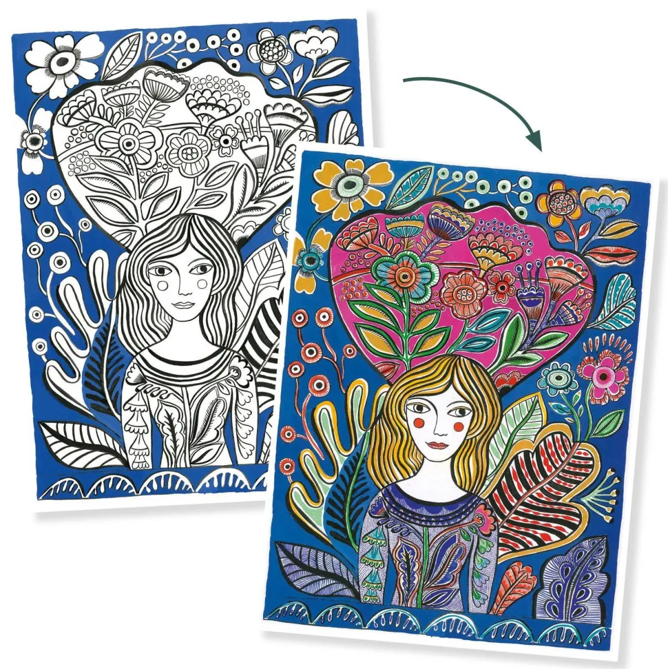 Posters à colorier : Colouring Gallery : Floraison - Djeco