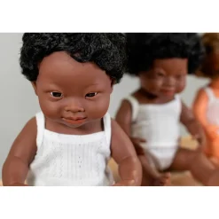 Poupée Garçon Africain Syndrome de Down 38cm - Miniland