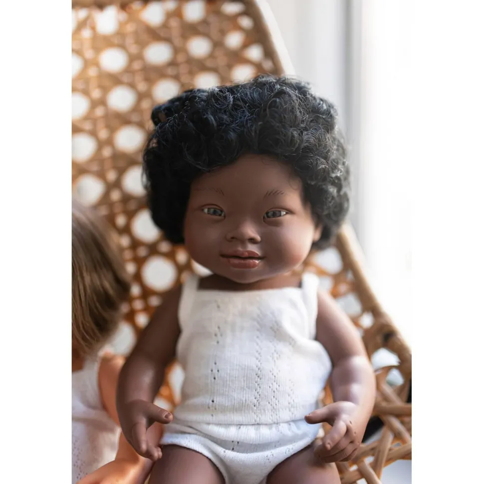 Poupée Garçon Africain Syndrome de Down 38cm - Miniland