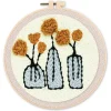 Punch Needle : Fleurs et Vases - avec cadre - Figured'Art