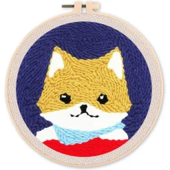 Punch Needle : Petit Renard - avec cadre - Figured'Art