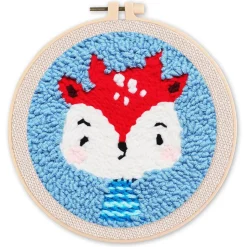 Punch Needle : Petit Renne - avec cadre - Figured'Art