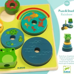Puzzle à encastrer : Puzz & Stack Rainbow - Djeco
