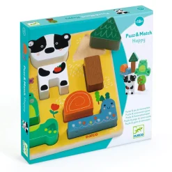 Puzzle à encastrer : Puzz & Match Happy - Djeco