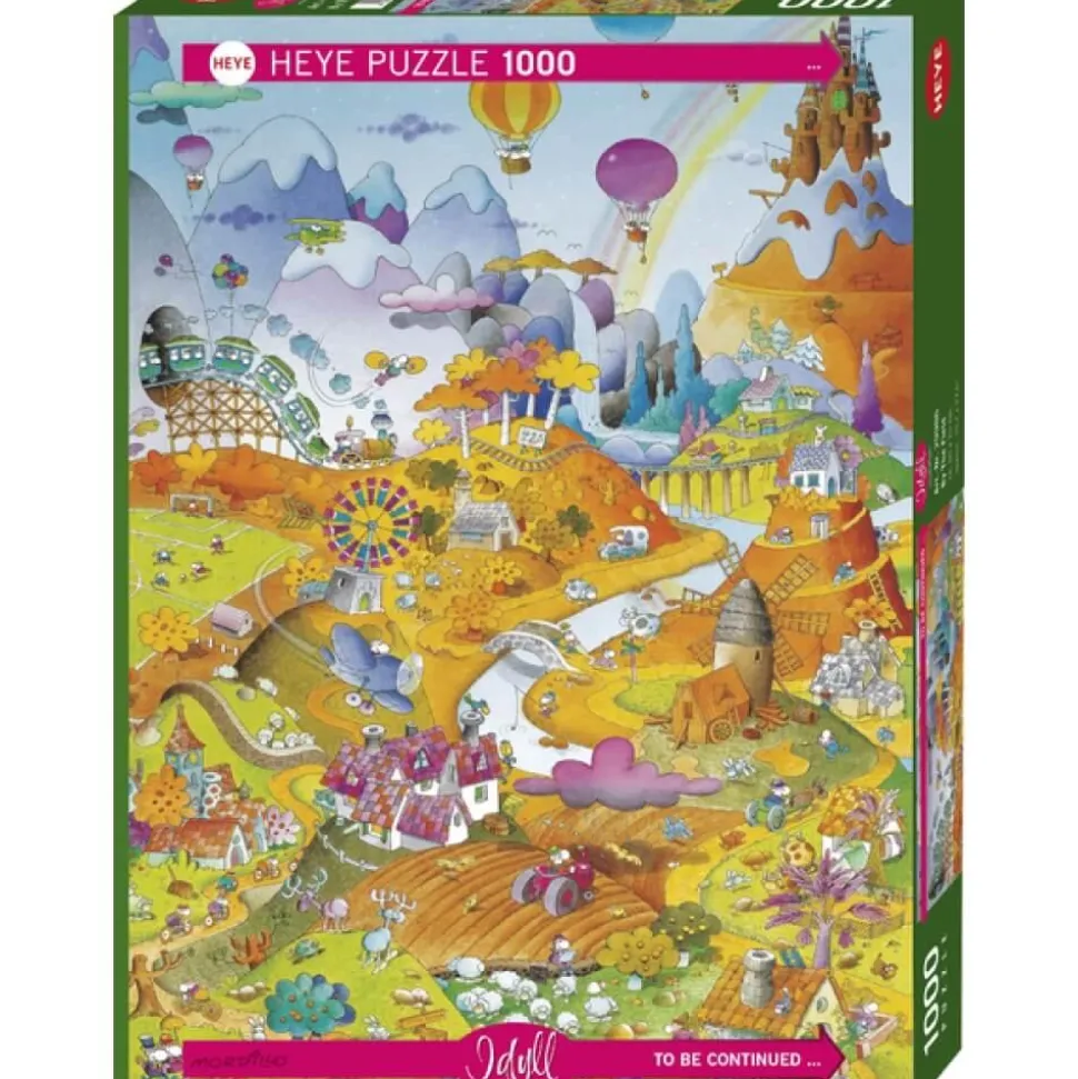Puzzle 1000 pièces : Cartoon Classics : Idyll By The Field - Heye
