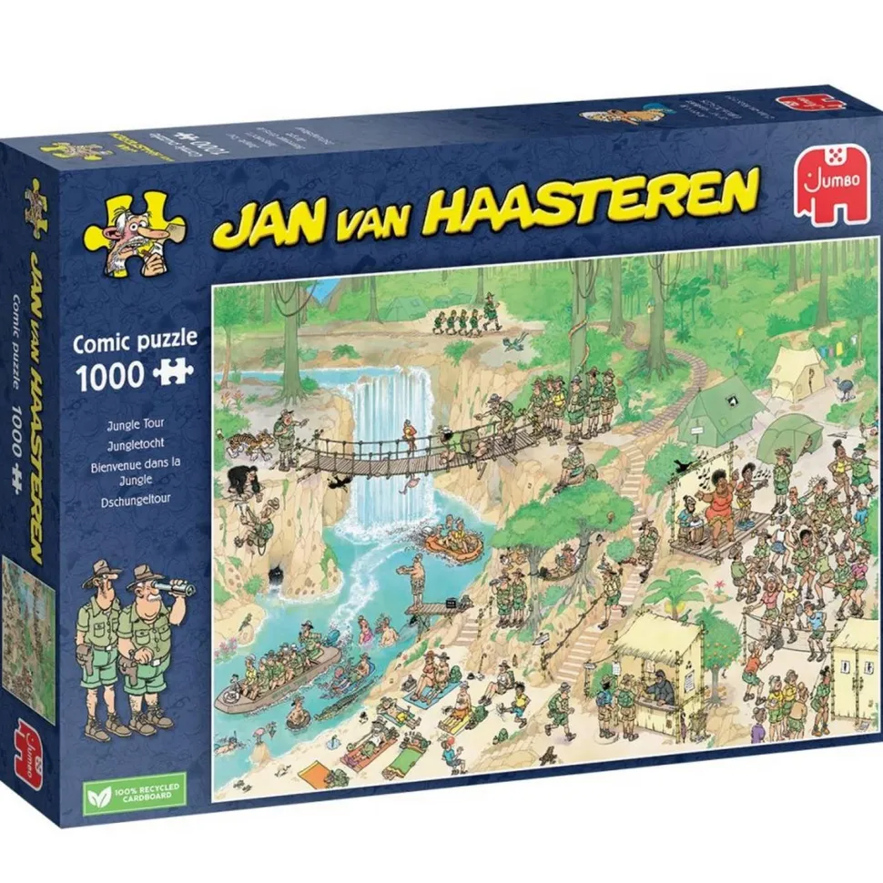 Puzzle 1000 pièces : Jan Van Haasteren : Tour dans la Jungle - Diset
