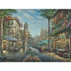 Puzzle 1000 pièces : À la terrasse d’un café espagnol, Thomas Kinkade - Schmidt