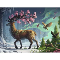 Puzzle 1000 pièces : Le cerf du printemps - Ravensburger