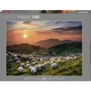 Puzzle 1000 pièces : Moutons et volcans - Heye