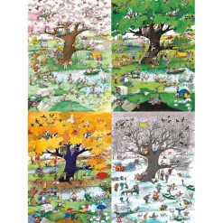 Puzzle 2000 pièces : 4 saisons, Blachon - Heye