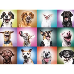 Puzzle 1000 pièces : Unlimited Fit Technology : Têtes de chiens amusants - Trefl Prime