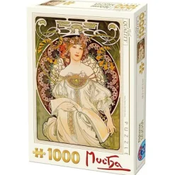 Puzzle 1000 pièces - Alphonse Mucha : Rêverie - DToys