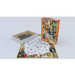 Puzzle 1000 pièces : Anciennes affiches de vélos - Eurographics