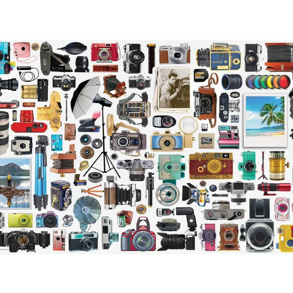 Puzzle 550 pièces : Boîte métallique : Appareil photo classique - Eurographics