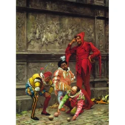 Puzzle 1000 pièces : Bouffons jouant au Cochonnet - Ks Games