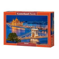 Puzzle 500 pièces : Budapest la nuit - Castorland