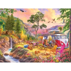 Puzzle 1000 pièces : Bus VW - Le paradis des campeurs - Eurographics