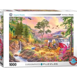 Puzzle 1000 pièces : Bus VW - Le paradis des campeurs - Eurographics