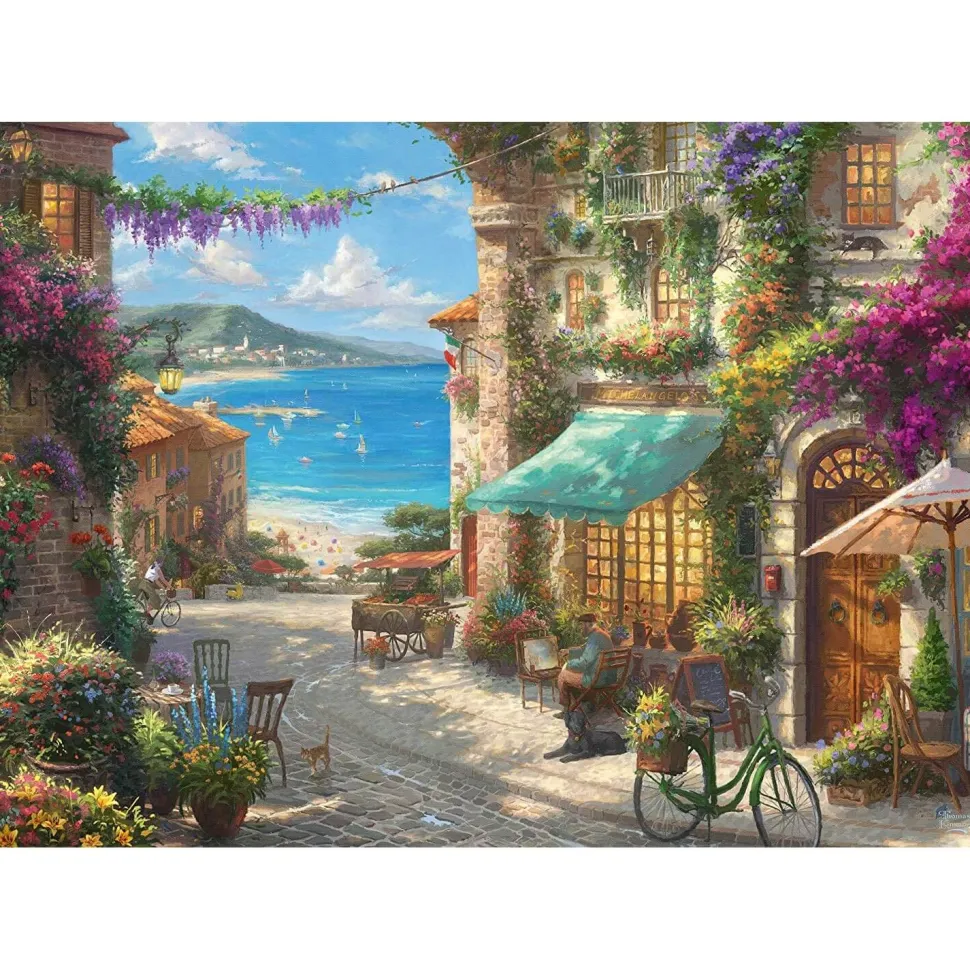 Puzzle 1000 pièces : Café sur la Riviera italienne - Schmidt