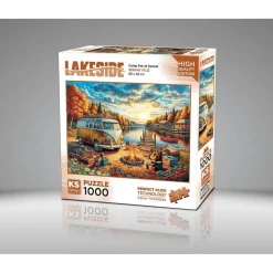Puzzle 1000 pièces : Camp de Vosvos au Coucher de Soleil - Ks Games