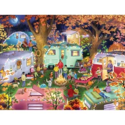 Puzzle 1000 pièces : Camping en automne - Vermont Christmas Company