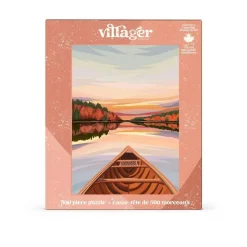 Puzzle 500 pièces : Canoë à l'aube - Villager Puzzles