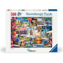 Puzzle 500 pièces : Cartes postales - Ravensburger