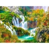 Puzzle 1000 Pièces : Cascades de Plitvice en automne - EnjoyPuzzle