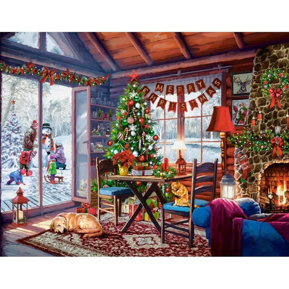 Puzzle 2000 pièces : Chalet de Noël - Castorland