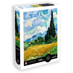 Puzzle 1000 pièces : Champ de blé avec cyprès, Vincent Van Gogh - Sentosphère