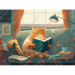 Puzzle 1000 pièces : Chat et livres - Yazz puzzle